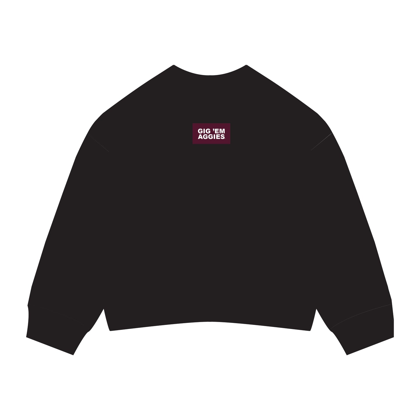 The Ava Airy Crewneck Gig 'Em Aggies Woven Label | Youth Black