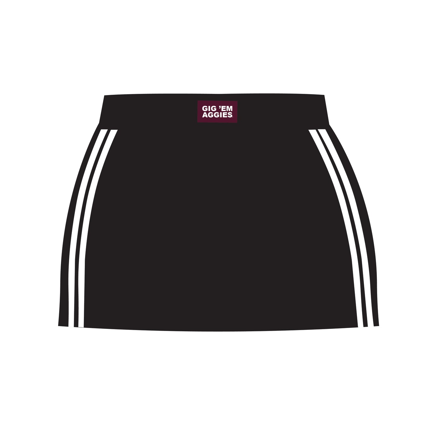The Savannah Sporty Skort Gig 'Em Aggies Woven Label | Youth Black