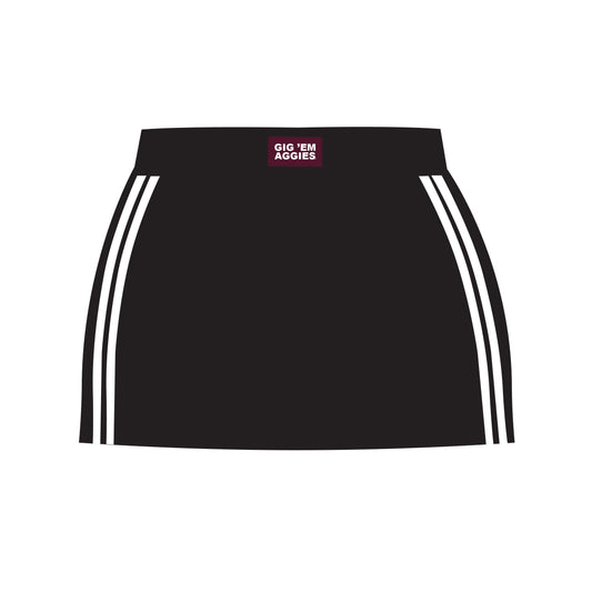 The Savannah Sporty Skort Gig 'Em Aggies Woven Label | Youth Black
