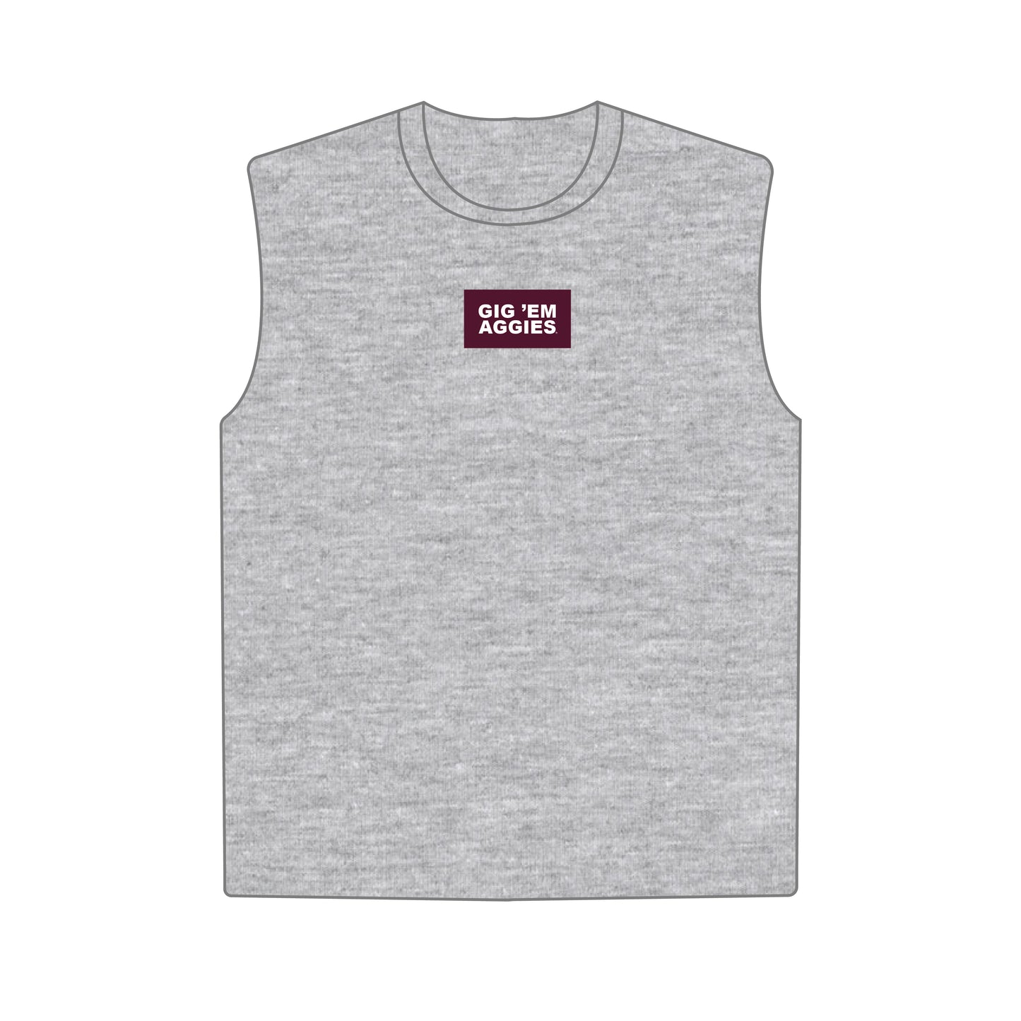 The Anna Active Tank Gig 'Em Aggies Woven Label | Ash