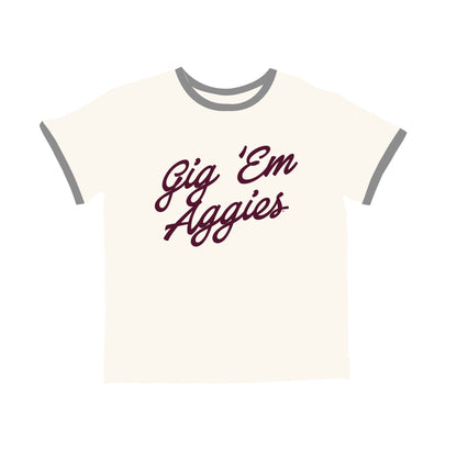 The Roxy Ringer Tee Texas A&M | Bone