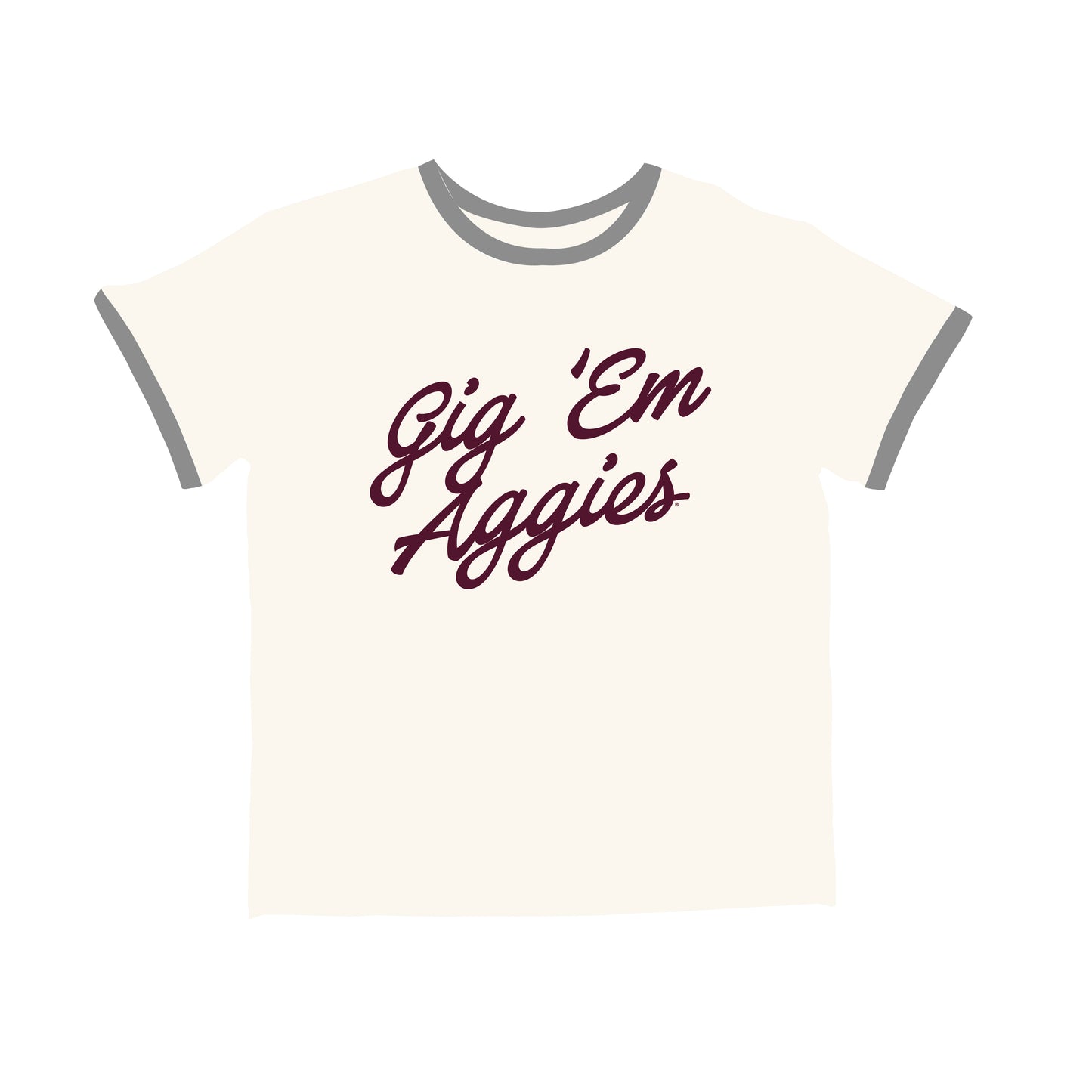 The Roxy Ringer Tee Texas A&M | Youth Bone
