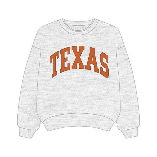 The Olivia Oversized Crewneck Texas | Youth Ash
