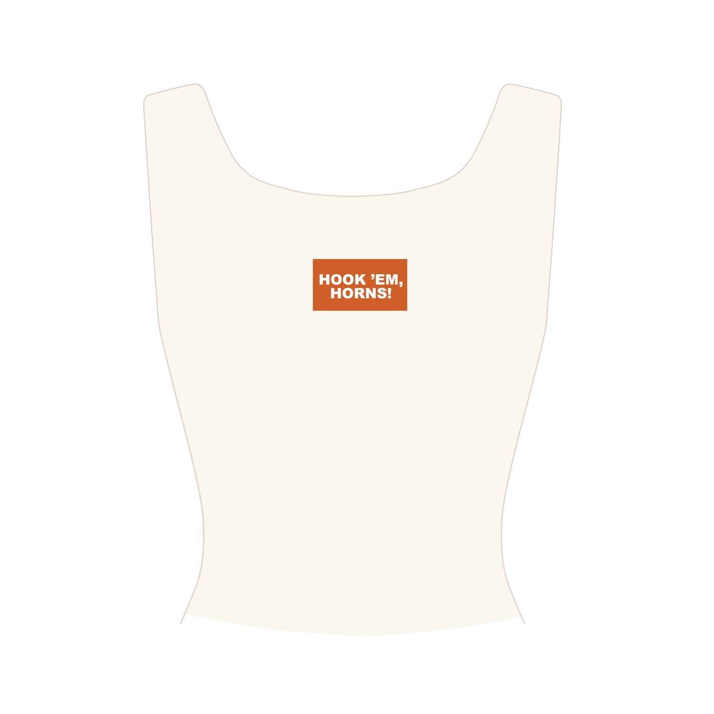 The Alli Ribbed Tank Hook 'Em Horns Woven Label | Youth Bone