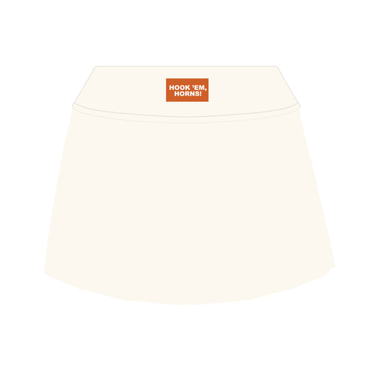The Alli Tennis Skort Hook 'Em Horns Woven Label  | Youth Bone