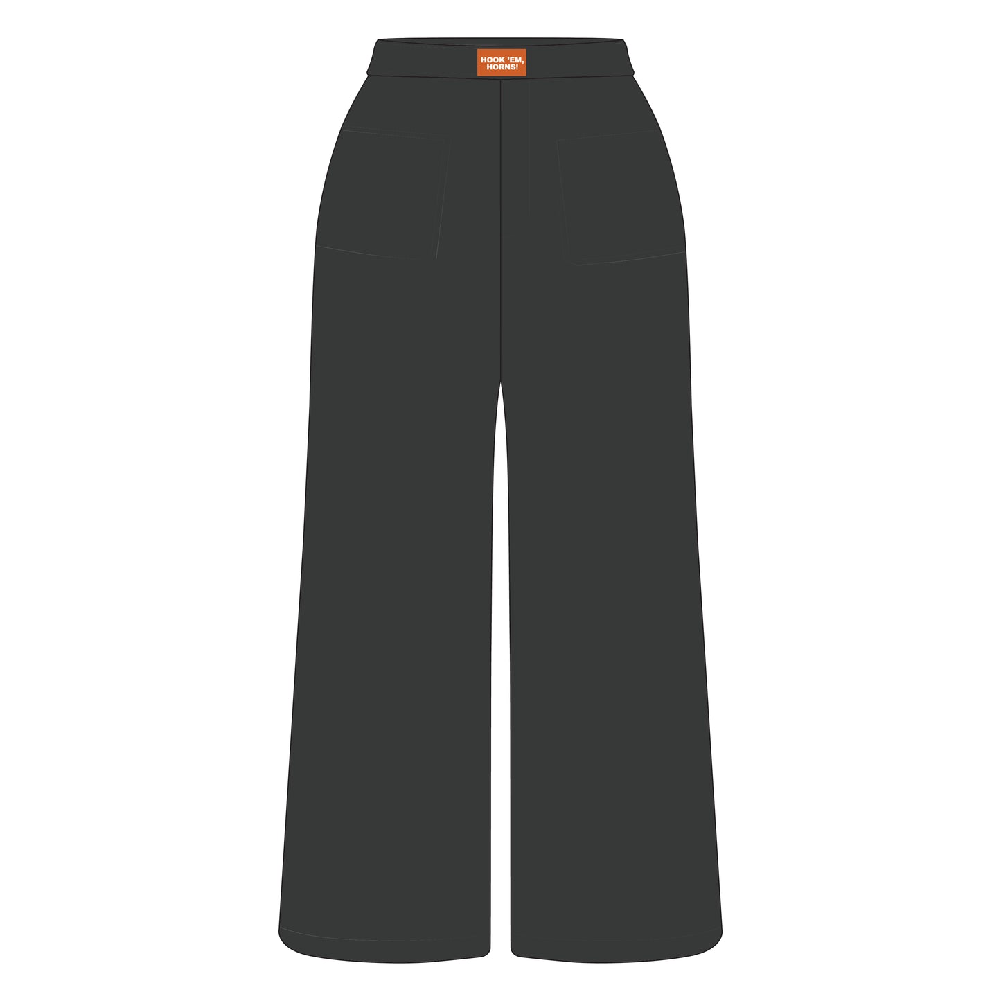 The Ava Airy Pants Hook 'Em Horns Woven Label | Youth Graphite