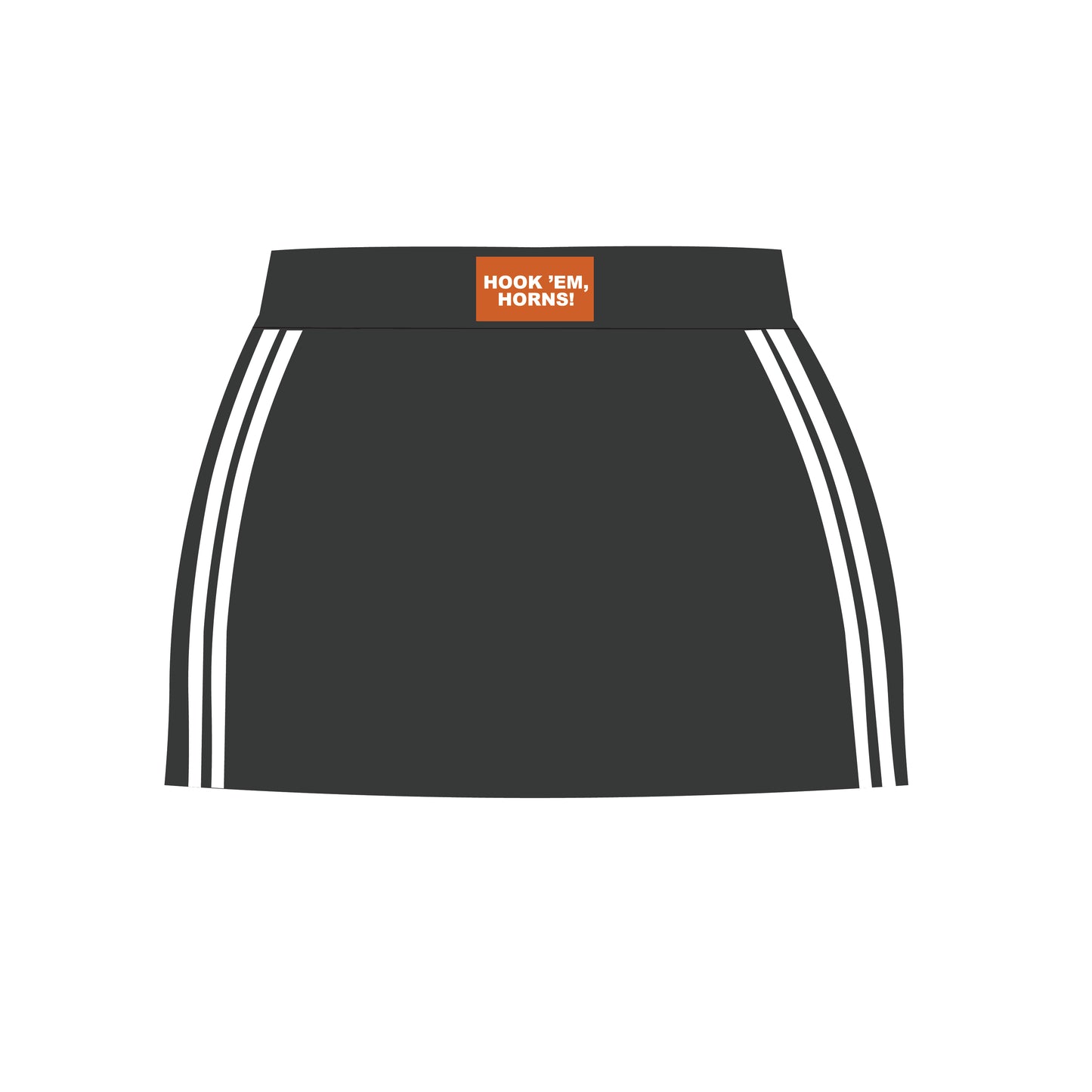 The Savannah Sporty Skort Hook 'Em Horns Woven Label | Graphite