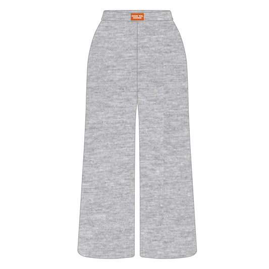 The Ava Airy Pants Hook 'Em Horns Woven Label | Heather Grey