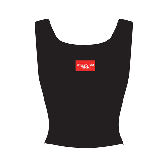 The Alli Ribbed Tank Wreck 'Em Tech Woven Label | Youth Black