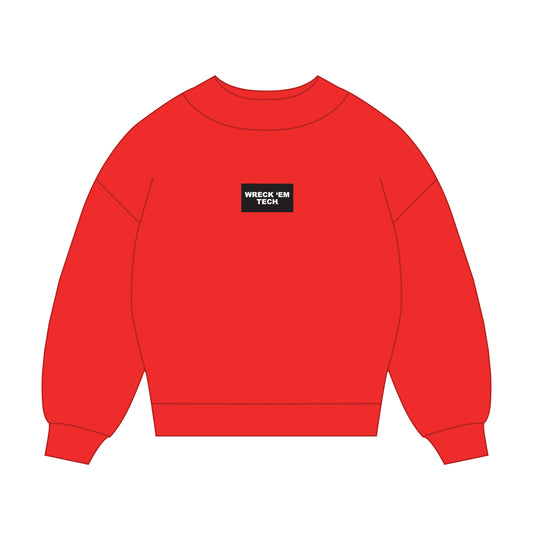 The Mary Mockneck Wreck 'Em Tech Woven Label | Bright Red