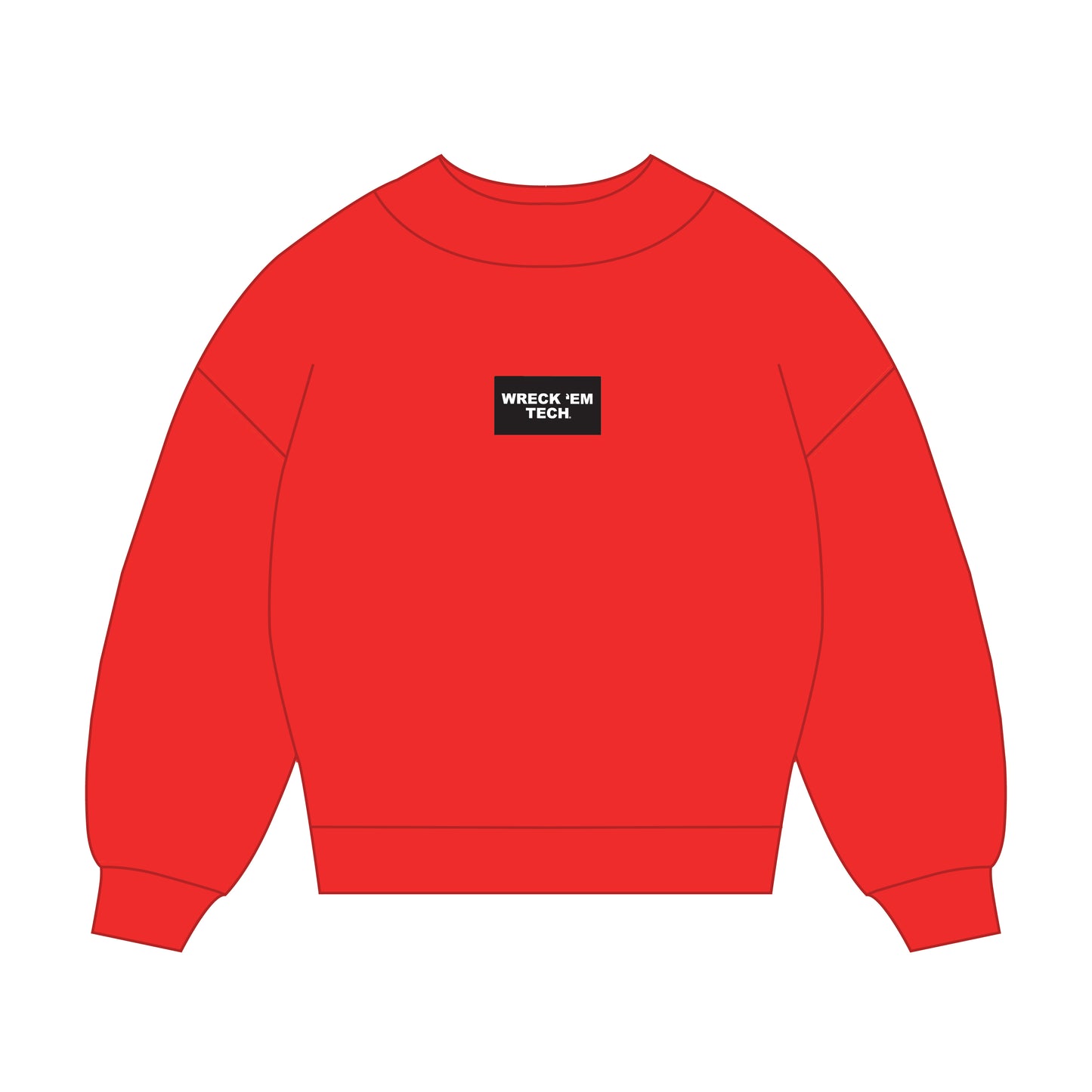 The Mary Mockneck Wreck 'Em Tech Woven Label | Youth Bright Red