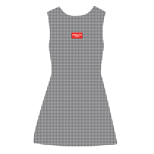 The Grace Gingham Dress Wreck 'Em Tech Woven Label | Black