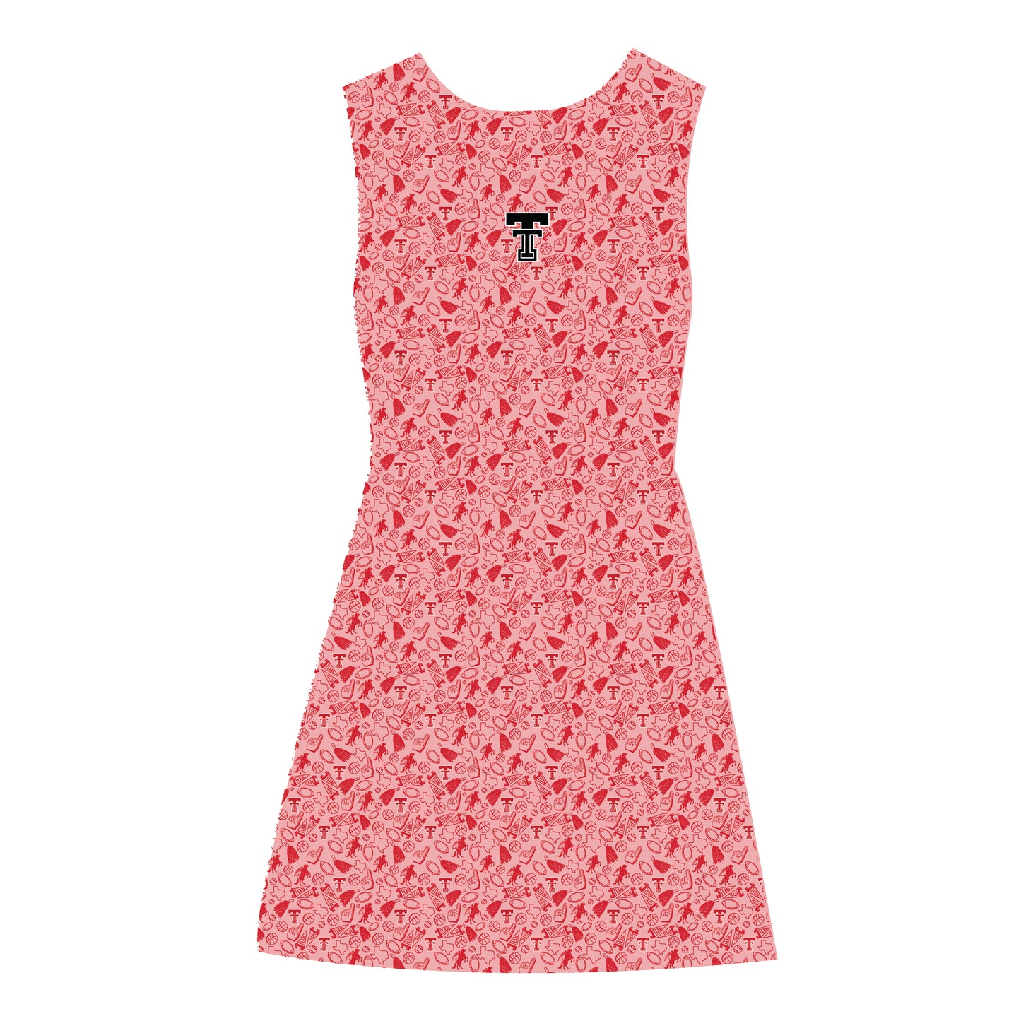 The Grace Pattern Dress Texas Tech | Toddler/Youth Bright Red