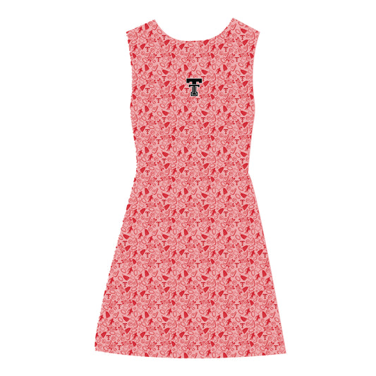 The Grace Pattern Dress Texas Tech | Toddler/Youth Bright Red