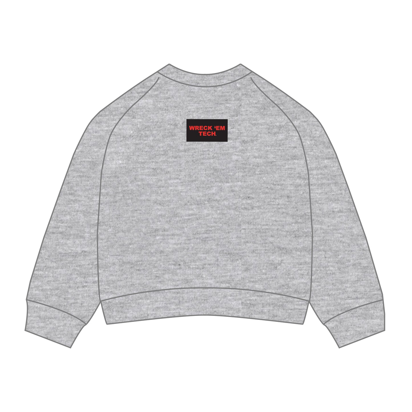 The Ava Airy Crewneck Wreck 'Em Tech Woven Label | Heather Grey