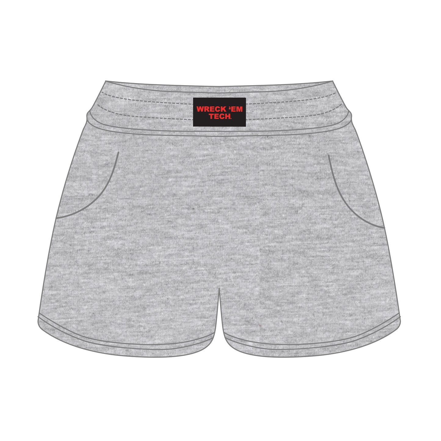 The Ava Airy Shorts Wreck 'Em Tech Woven Label | Youth Heather Grey
