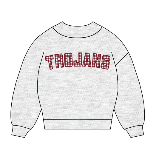 The Mallory Gingham Mockneck Troy | Ash