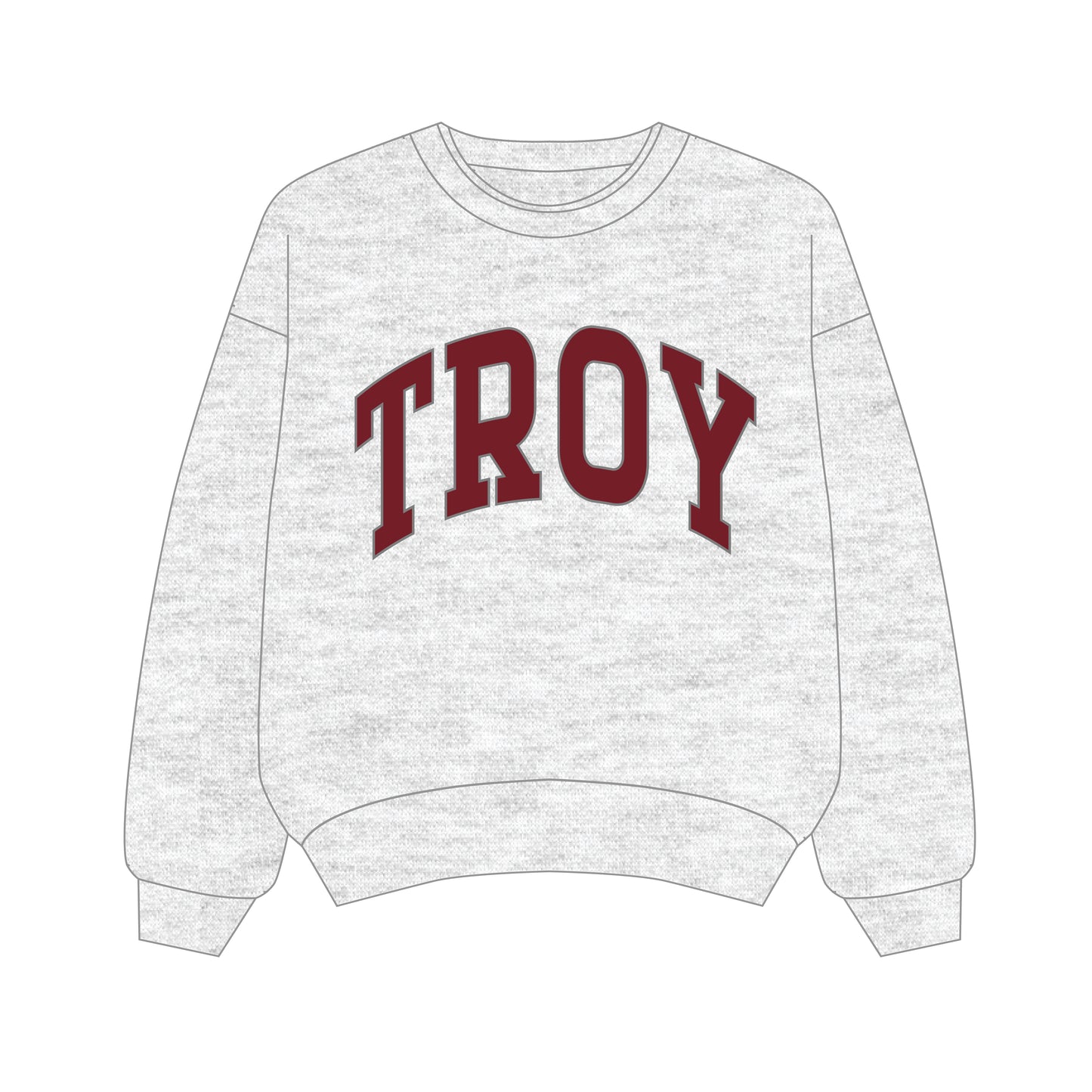 The Olivia Oversized Crewneck Troy | Ash