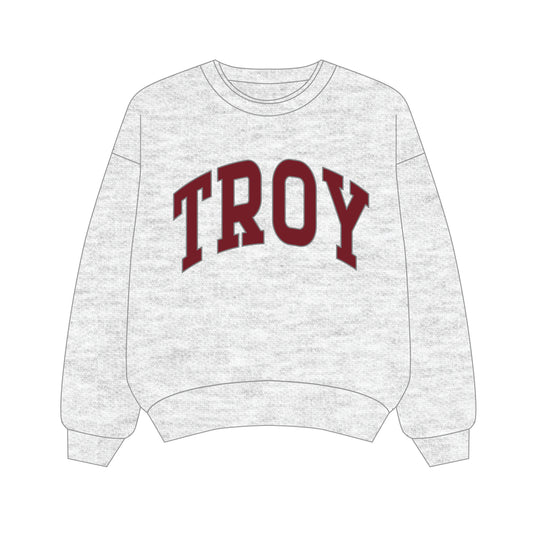 The Olivia Oversized Crewneck Troy | Youth Ash