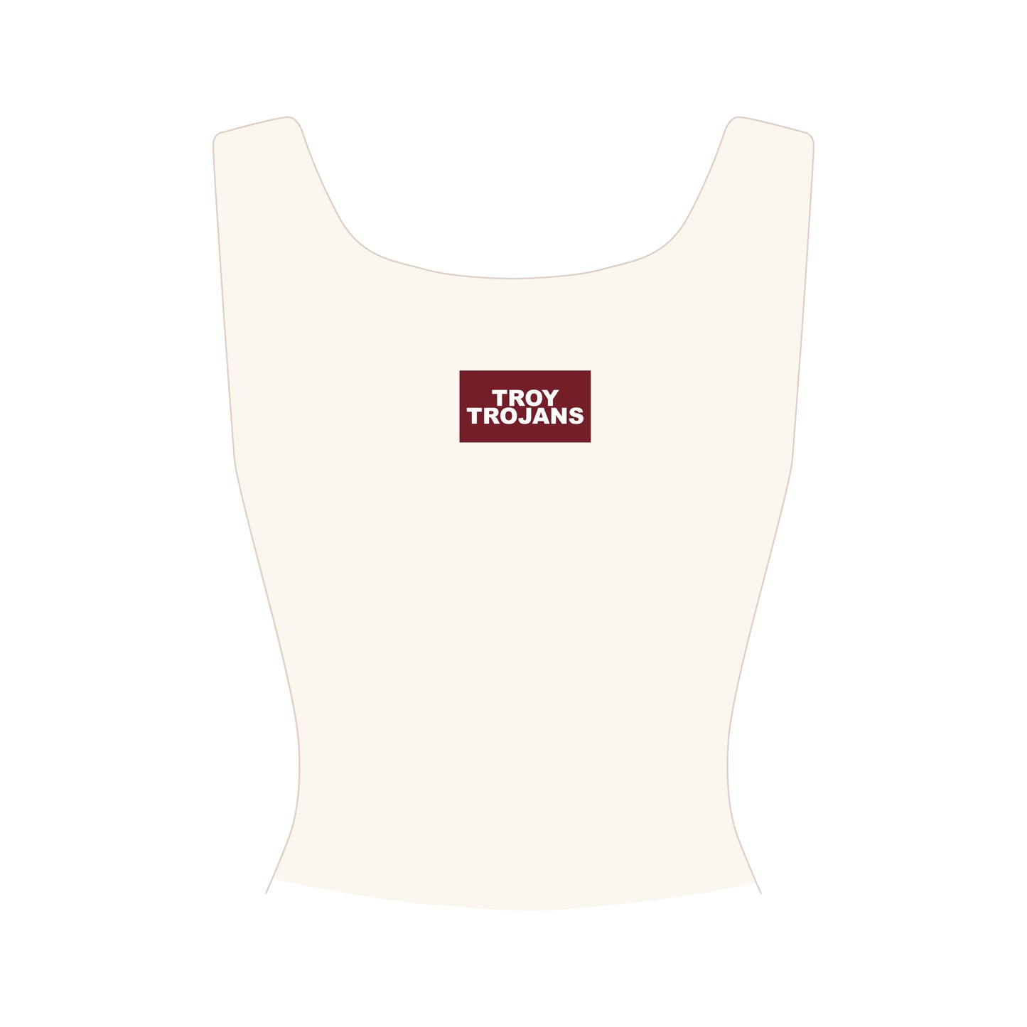 The Alli Ribbed Tank Troy Trojans Woven Label | Youth Deep Bone