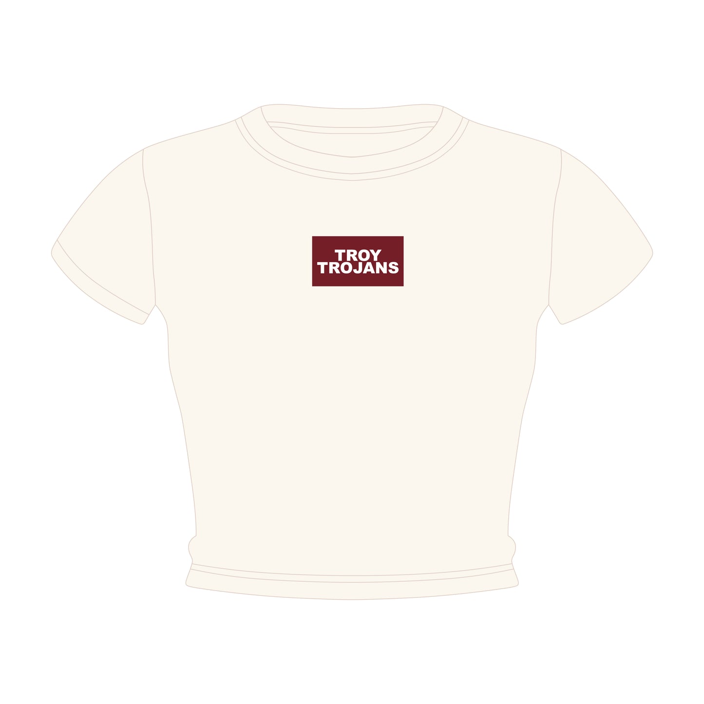 The Raegan Ribbed Baby Tee Troy Trojans Woven Label | Youth Bone