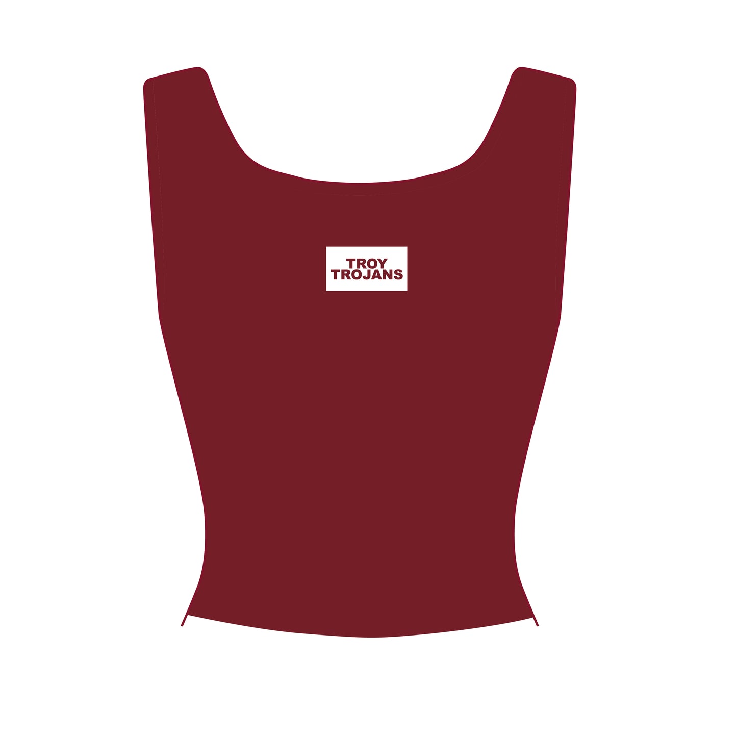 The Alli Ribbed Tank Troy Trojans Woven Label | Youth Deep Red