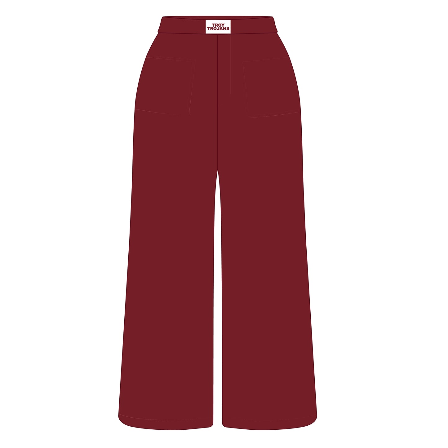 The Ava Airy Pants Troy Trojans Woven Label | Deep Red