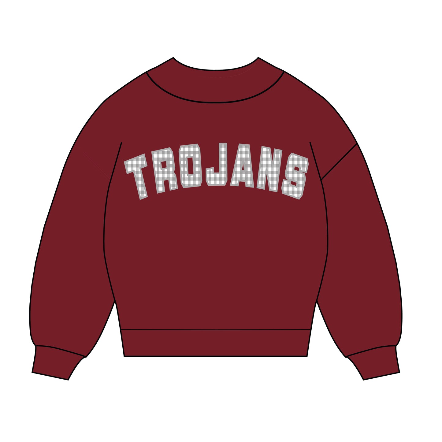 The Mallory Gingham Mockneck Troy | Youth Deep Red