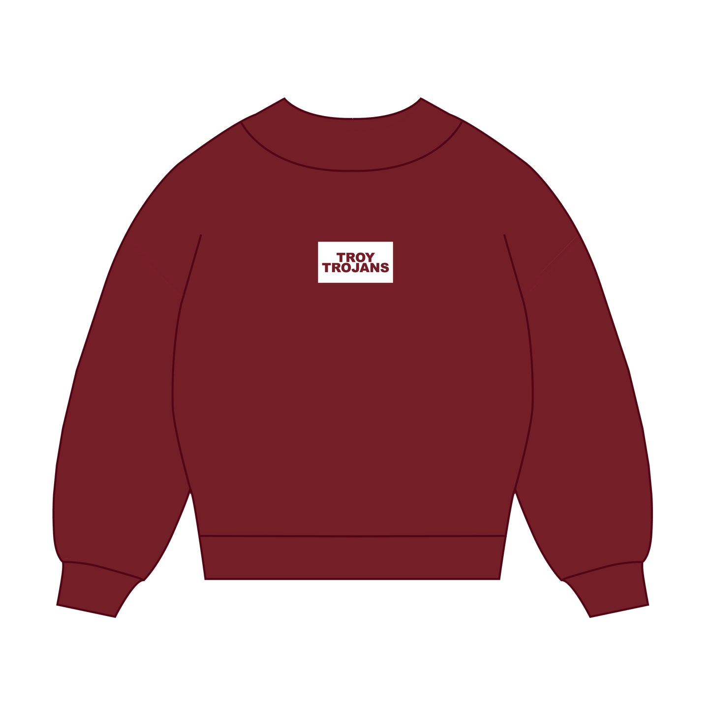 The Mary Mockneck Troy Trojans Woven Label | Youth Deep Red