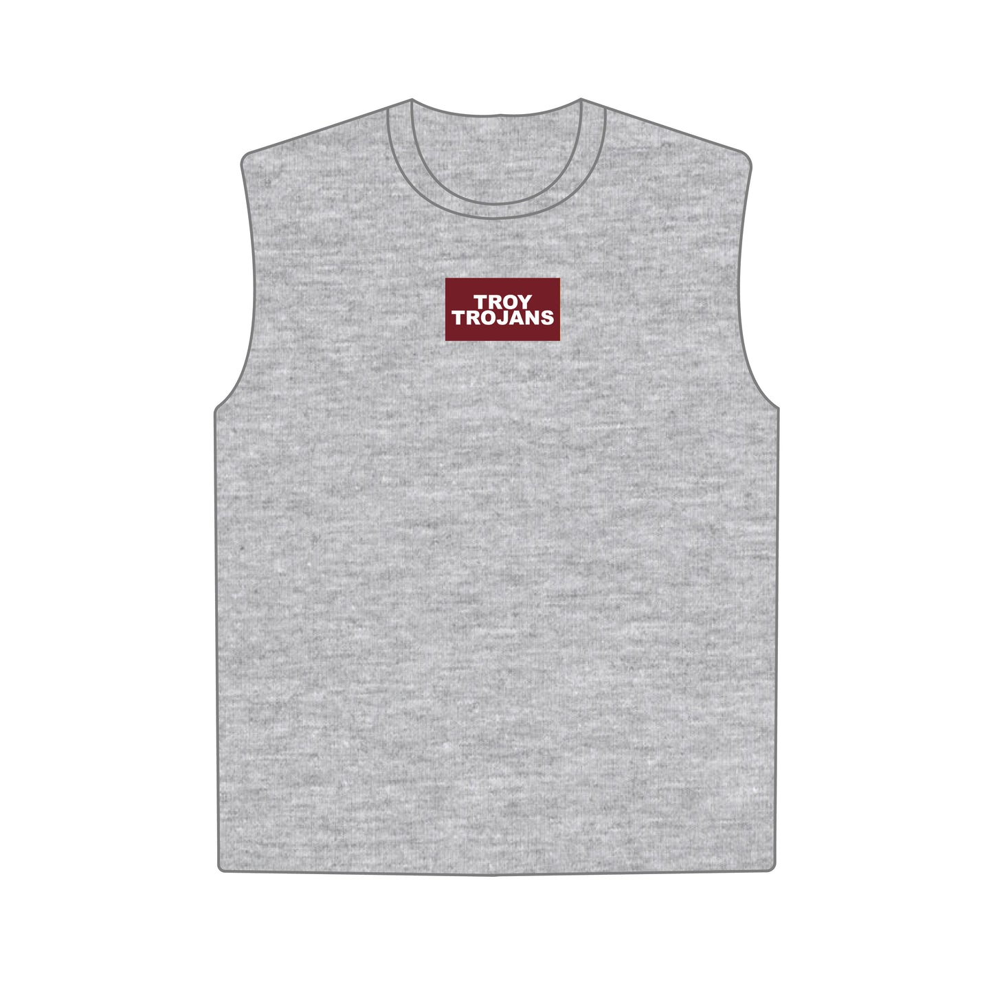 The Anna Active Tank Troy Trojans Woven Label | Youth Heather Grey