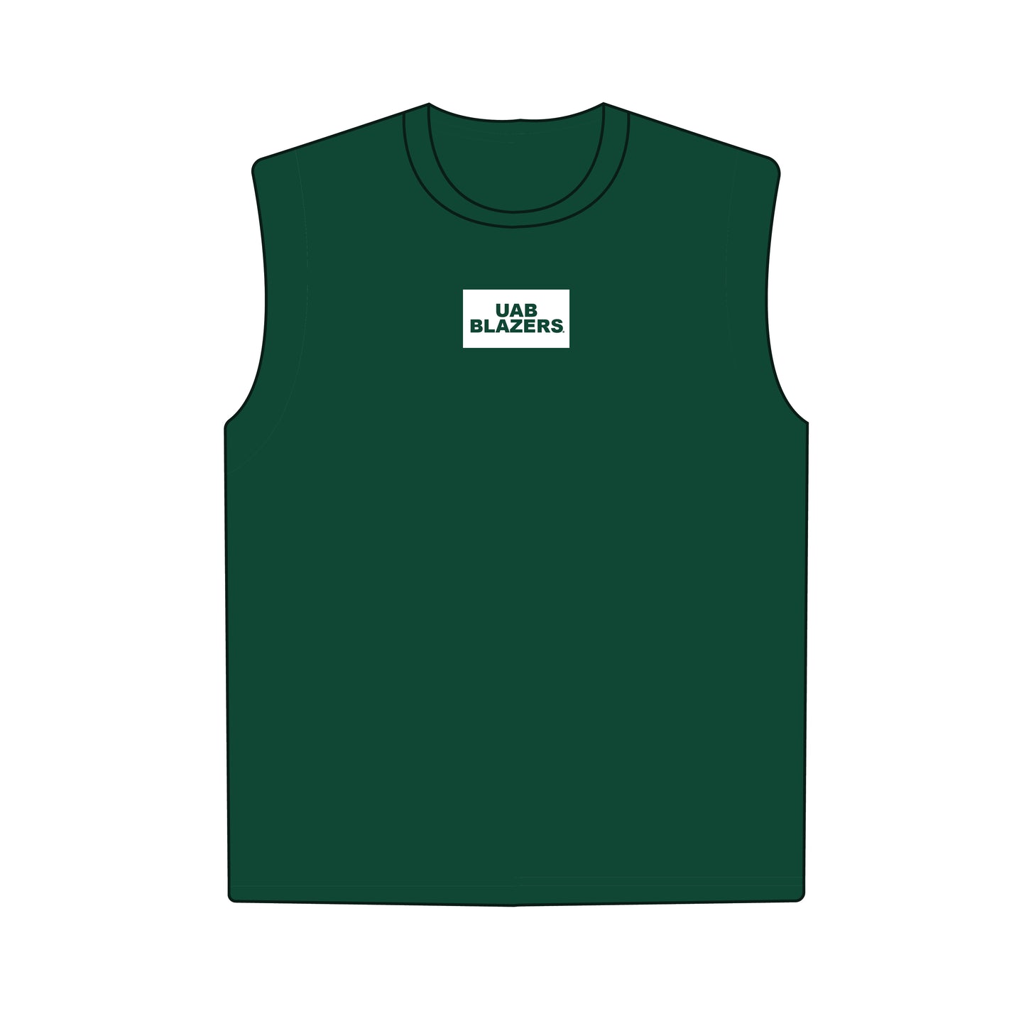 The Anna Active Tank UAB Blazers Woven Label | Green