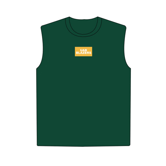 The Anna Active Tank UAB Blazers Woven Label | Youth Green