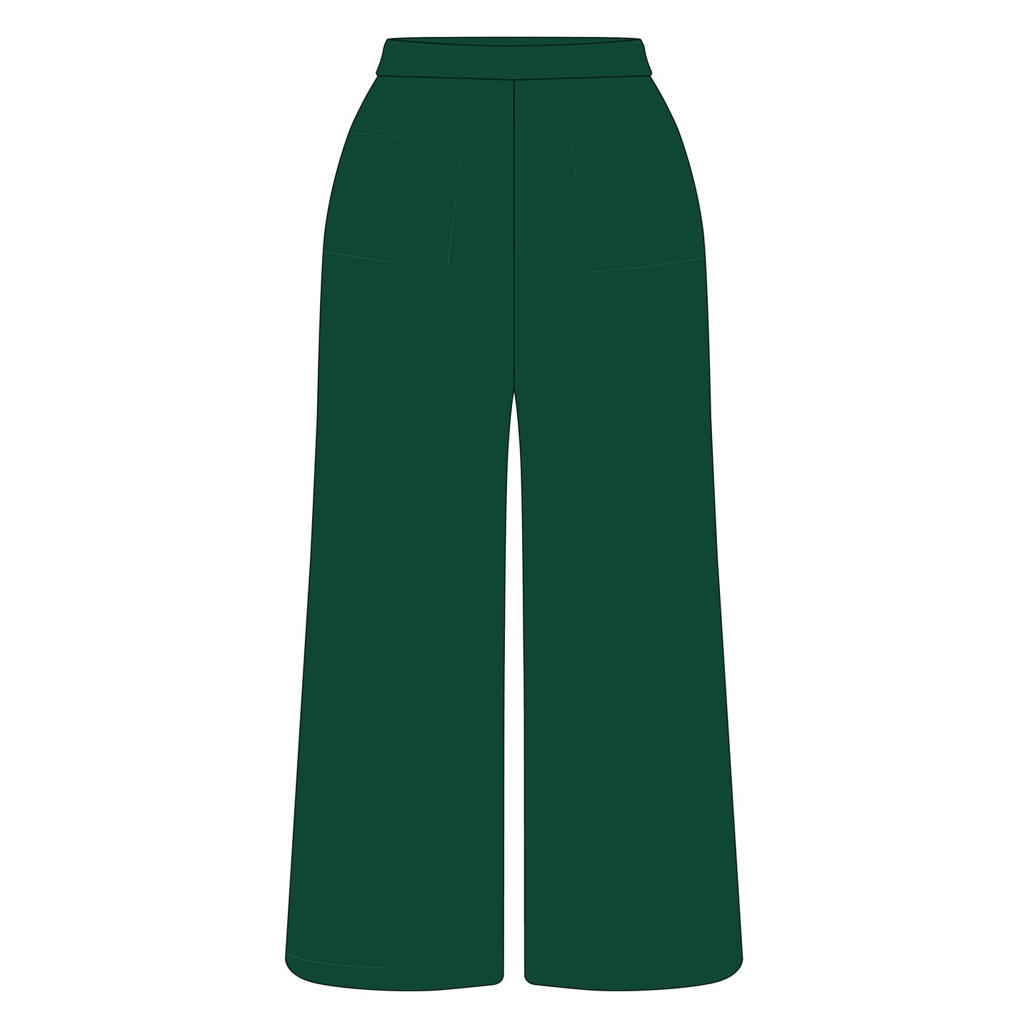 The Ava Airy Pants UAB Blazers Woven Label | Green