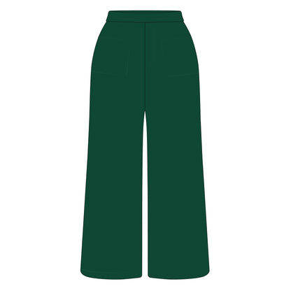 The Ava Airy Pants UAB Blazers Woven Label | Green