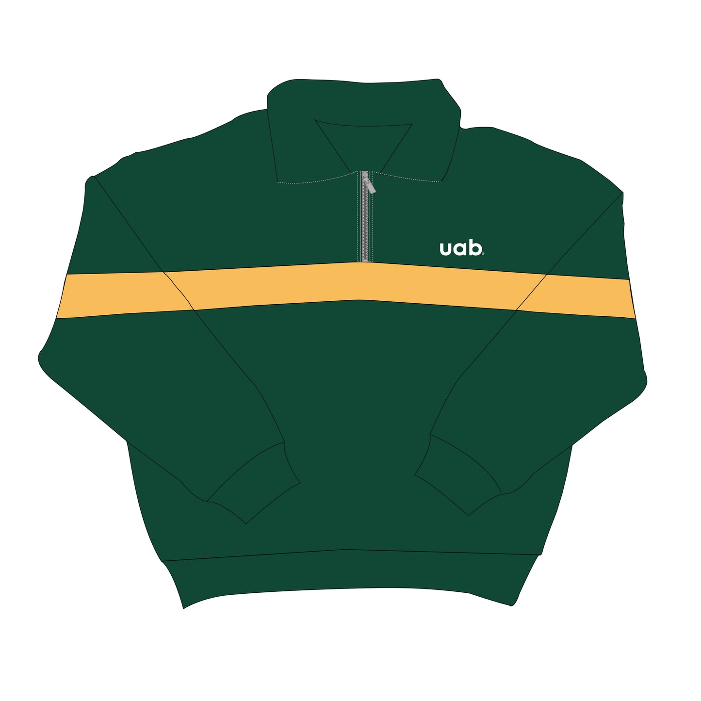The Heather Half Zip UAB | Youth Green