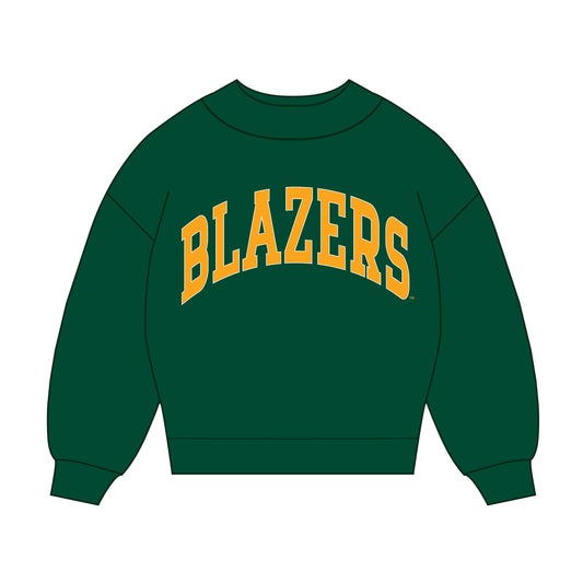 The Madi Classic Mockneck Blazers Applique | Green