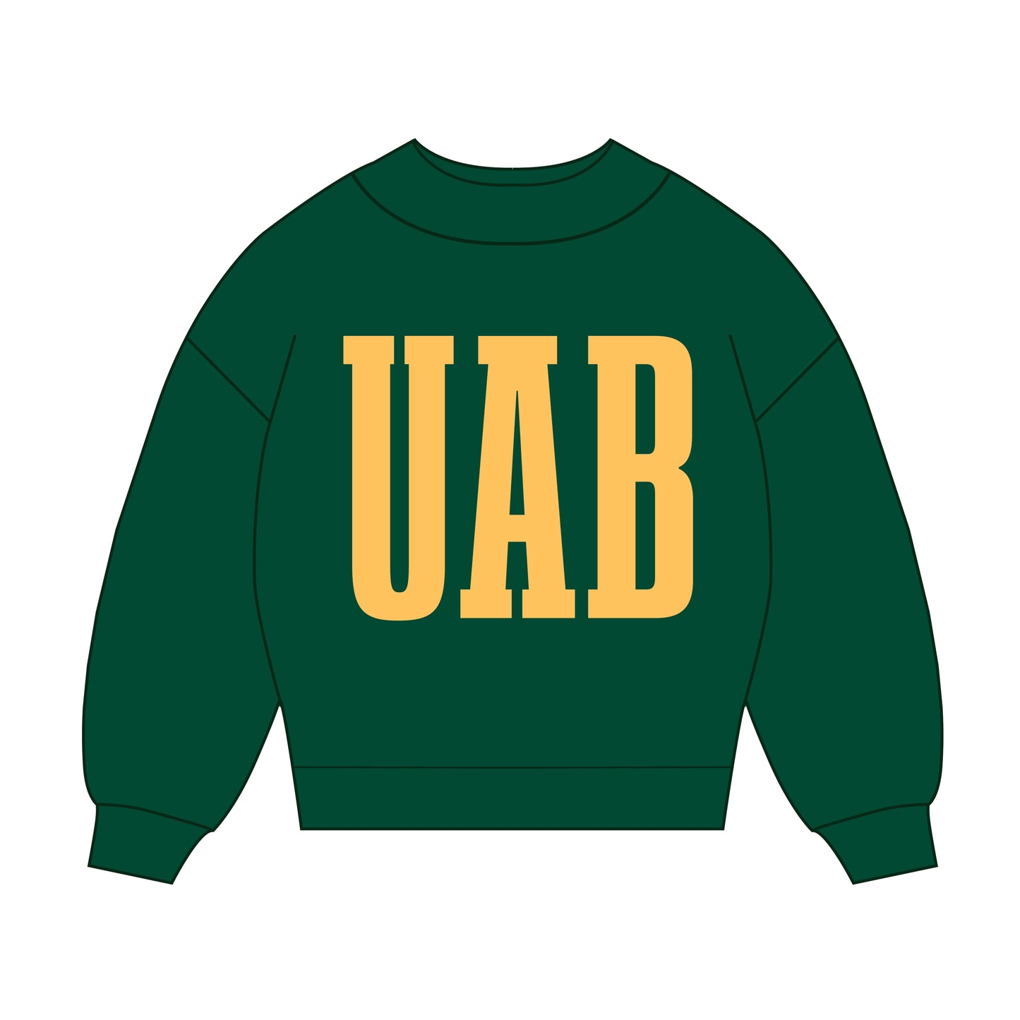 The Madi Varsity Mockneck UAB | Green