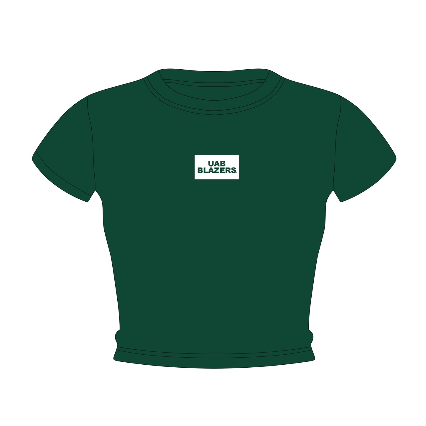 The Raegan Ribbed Baby Tee Blaze 'Em Woven Label | Green