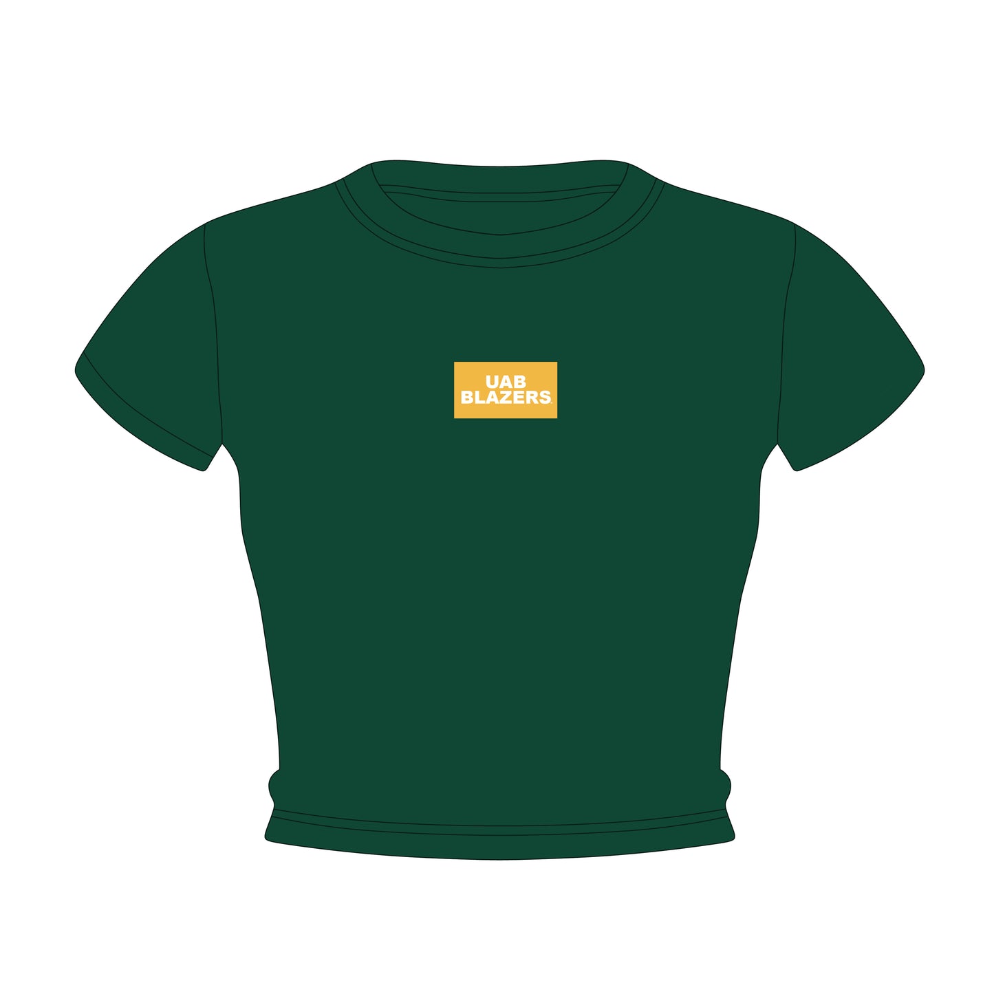 The Raegan Ribbed Baby Tee Blaze 'Em Woven Label | Youth Green