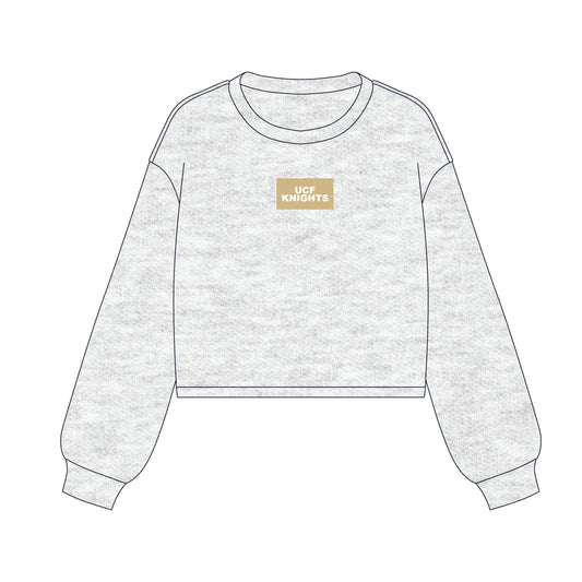 The Becca Boxy Crewneck UCF Knights Woven Label | Ash