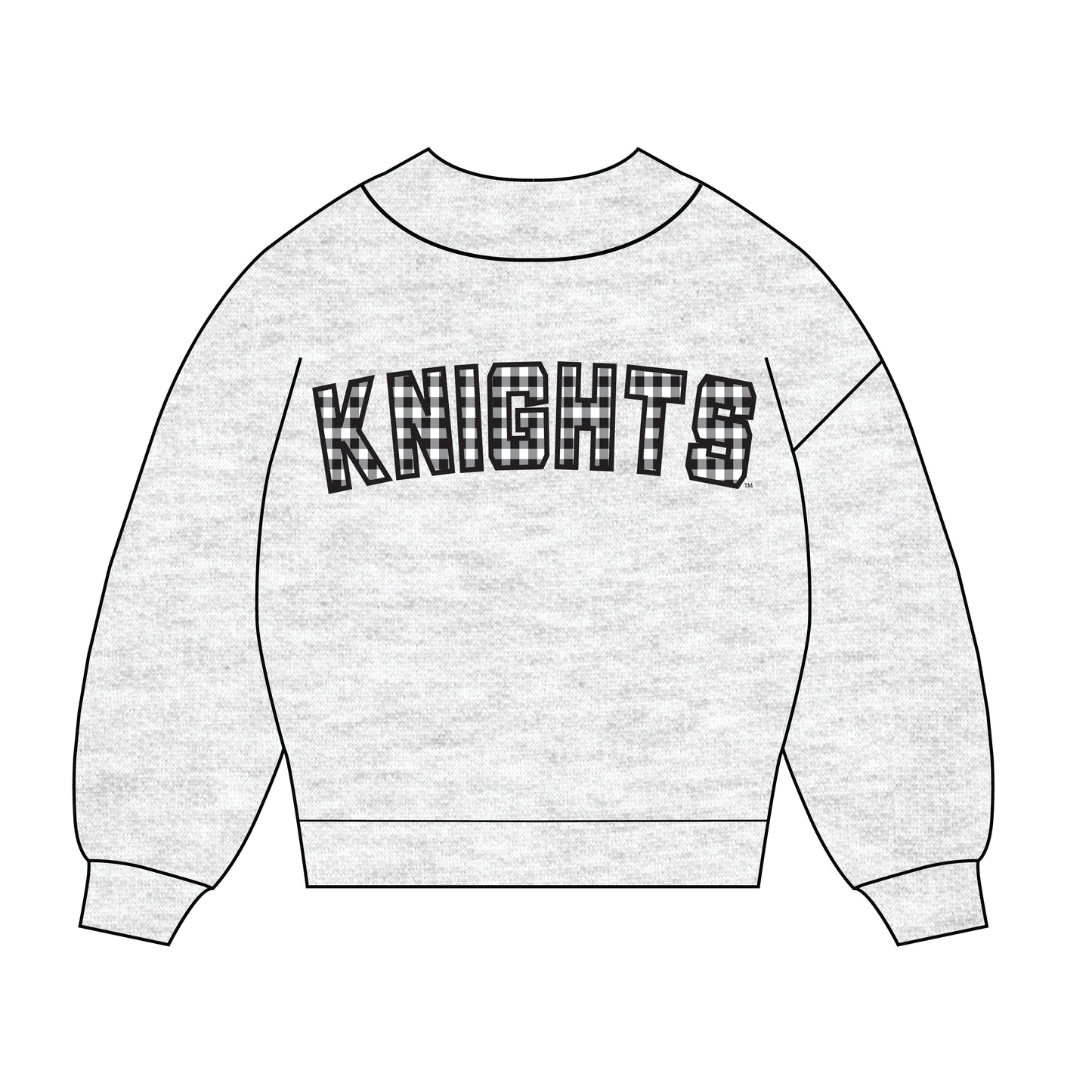 The Mallory Gingham Mockneck UCF | Ash