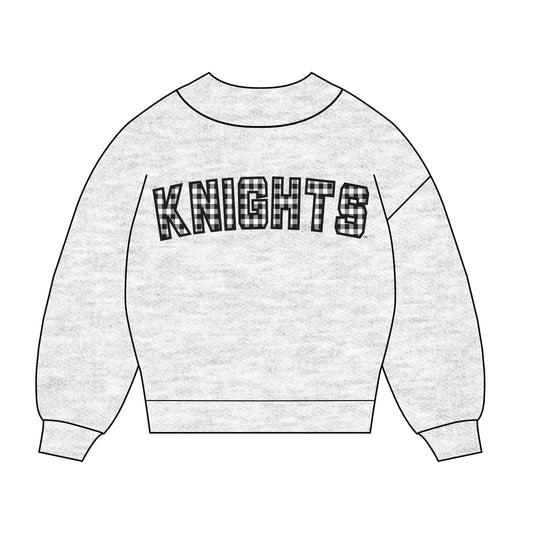 The Mallory Gingham Mockneck UCF | Ash