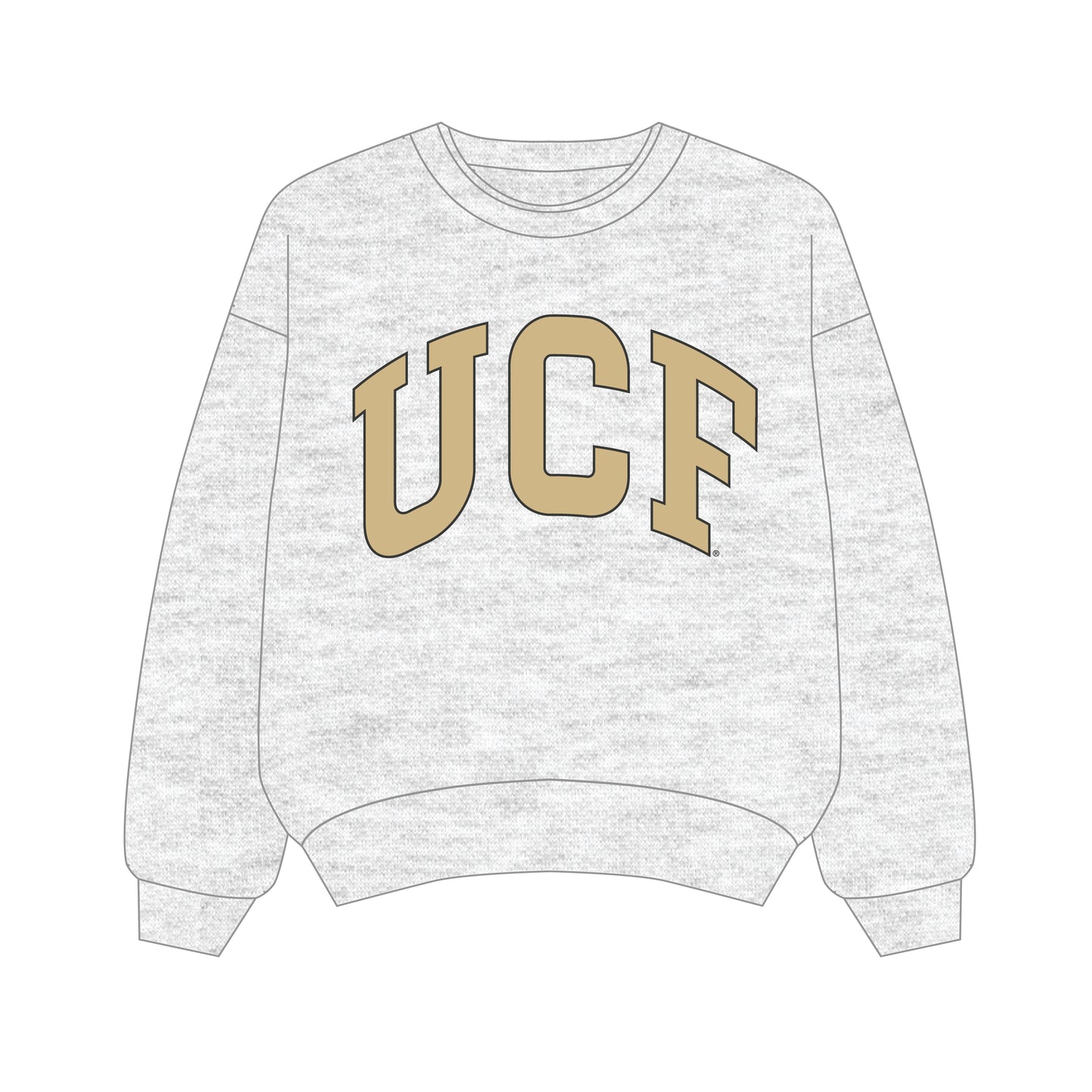 The Olivia Oversized Crewneck UCF | Ash