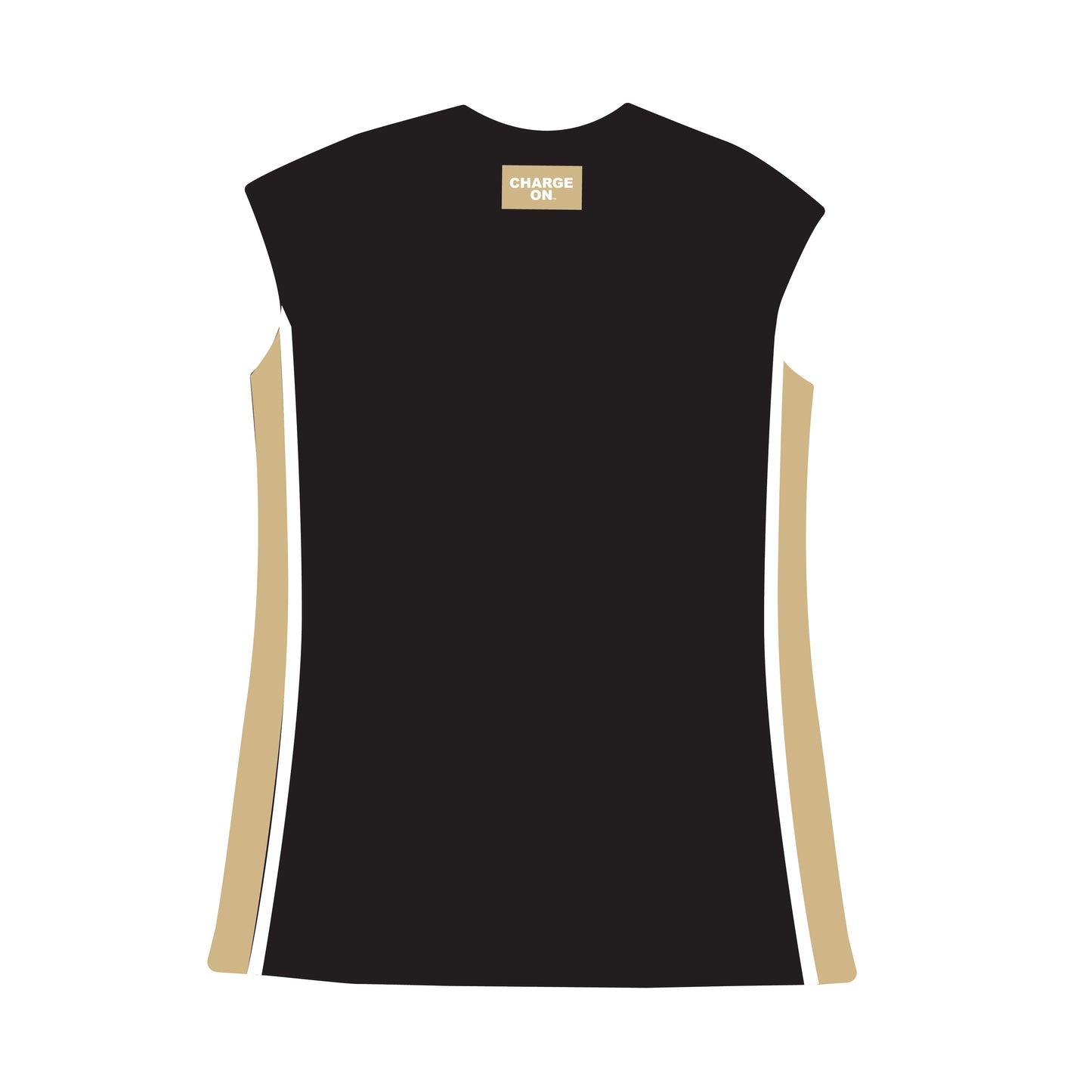 The Campbell Cap Sleeve Charge On Woven Label | Youth Black