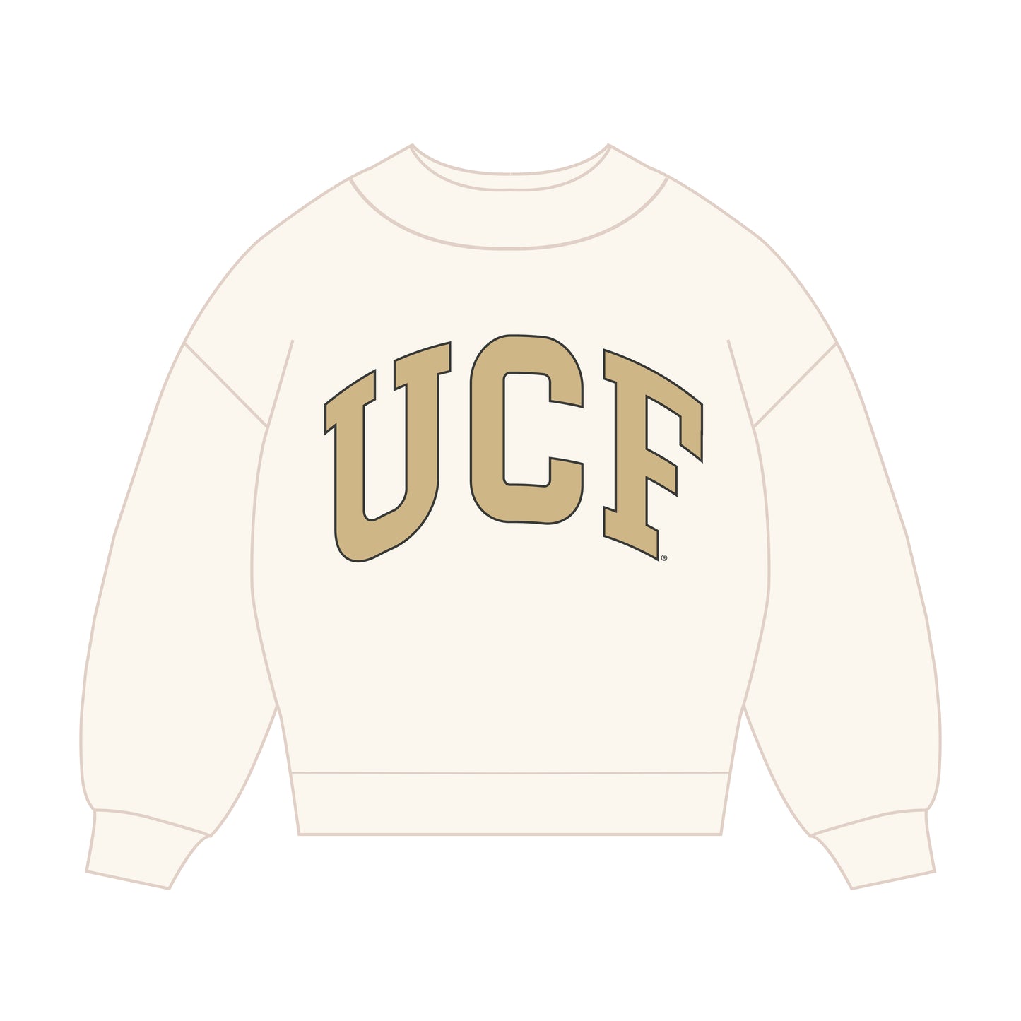 The Madi Classic Mockneck UCF Applique | Bone