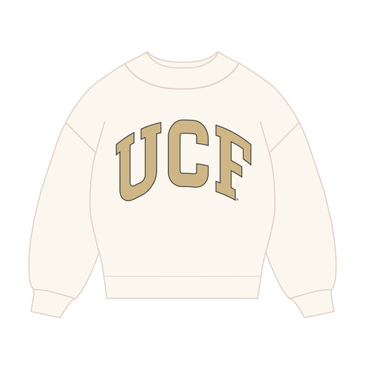 The Madi Classic Mockneck UCF Applique | Bone