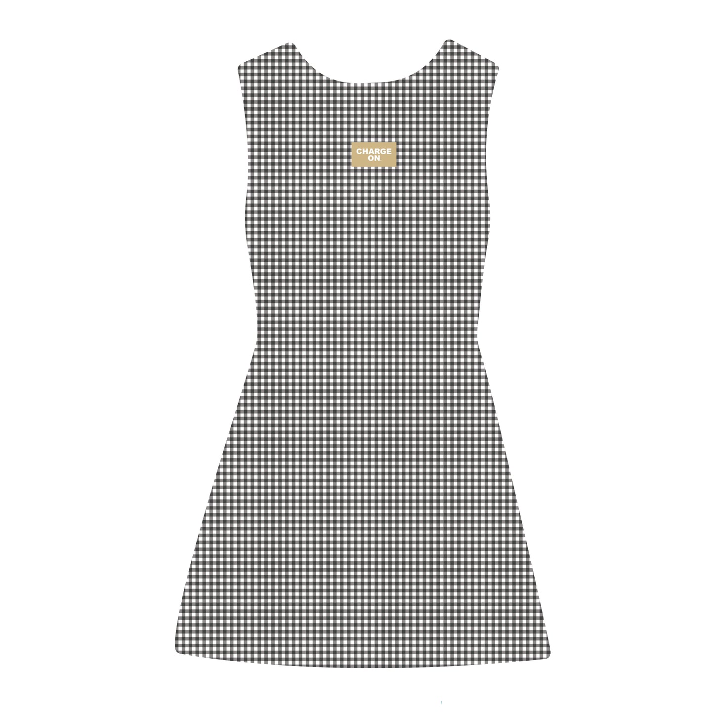 The Grace Gingham Dress Charge On Woven Label | Black