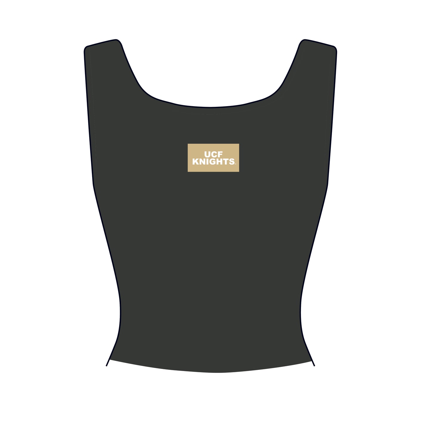 The Alli Ribbed Tank UCF Knights Woven Label | Youth Graphite