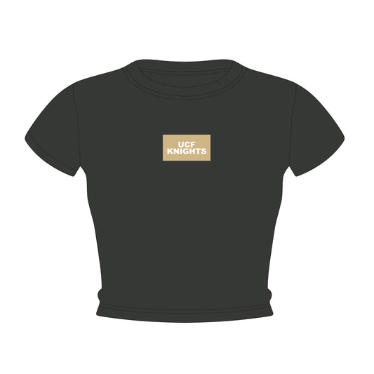 The Raegan Ribbed Baby Tee UCF Knights Woven Label | Youth Graphite