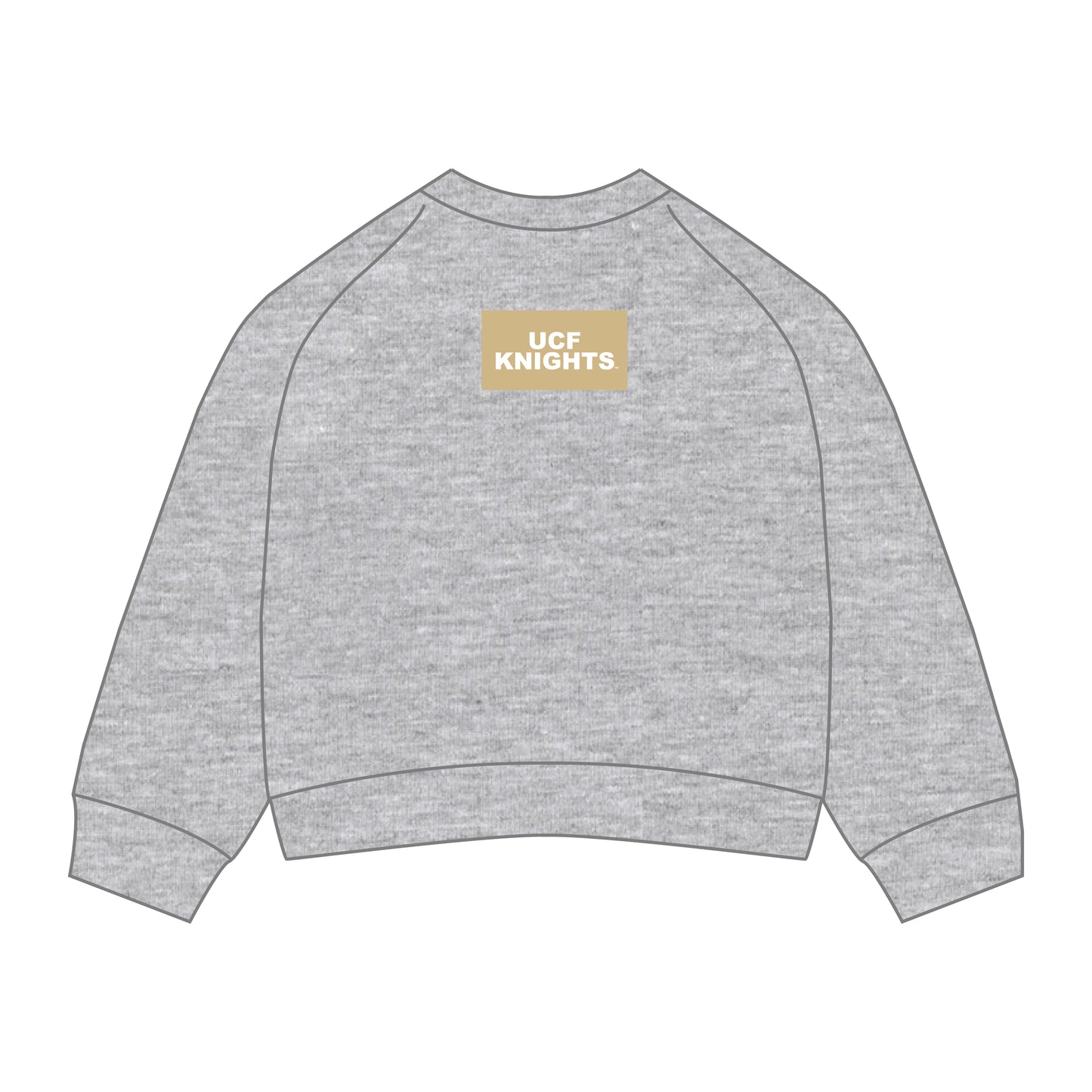 The Ava Airy Crewneck UCF Knights Woven Label | Heather Grey